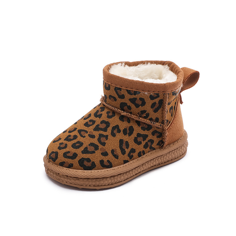 Dječje čizmice za snijeg s leopard printom, jednostavne za obuvanje, 2026 zima, novi model