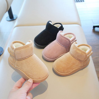 Vaikų žieminiai batai berniukams ir mergaitėms, viršus iš itin minkšto velūro, fleece viduje, neslidus PVC padas, storesnė konstrukcija, kasdienis stilius, amžius 1–12 metų