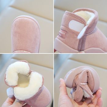 Vaikų žieminiai batai berniukams ir mergaitėms, viršus iš itin minkšto velūro, fleece viduje, neslidus PVC padas, storesnė konstrukcija, kasdienis stilius, amžius 1–12 metų