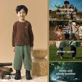 Topstar vaikų žieminiai batai sniegui – unisex, korėjietiško stiliaus, atsparūs vandeniui, viršutinė dalis iš sintetinės odos + audinys, 4–6 metų vaikams