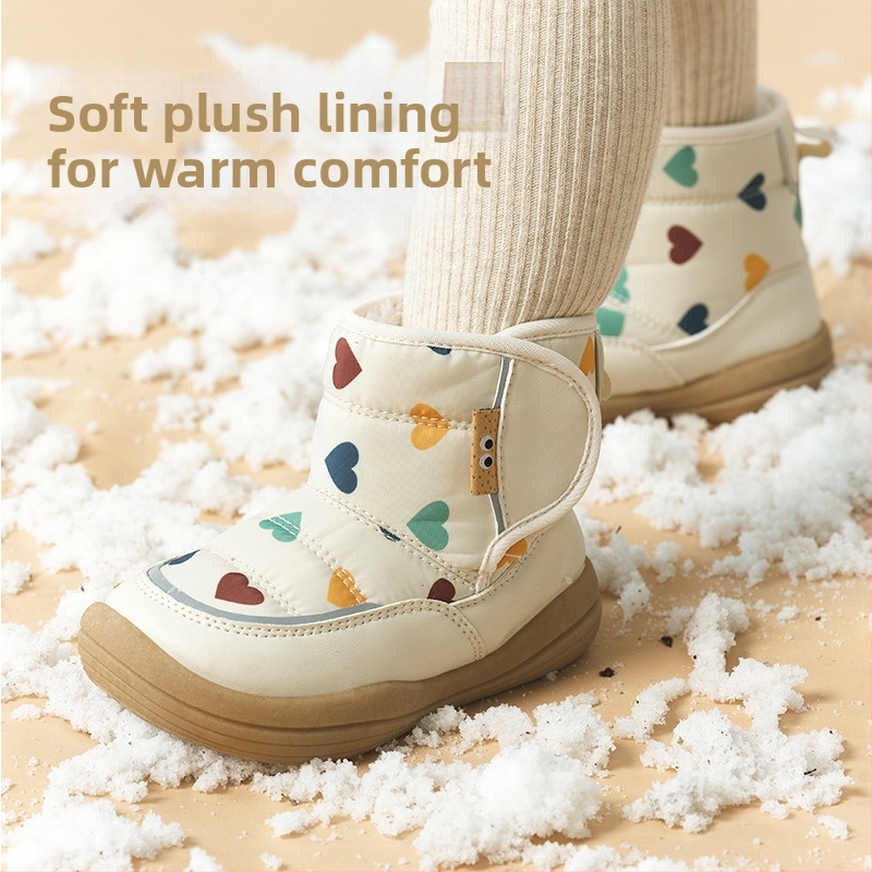 Topstar vaikų žieminiai batai sniegui – unisex, korėjietiško stiliaus, atsparūs vandeniui, viršutinė dalis iš sintetinės odos + audinys, 4–6 metų vaikams