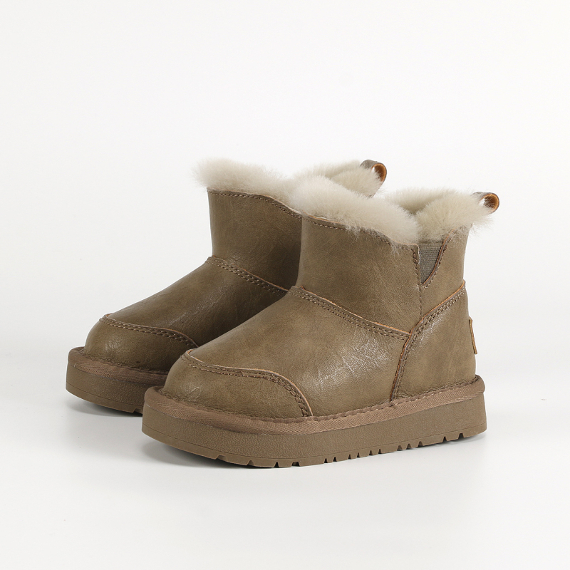 SHEUGGV vaikų sniego batai – atsparūs vandeniui odinės viršutinės dalies, unisex, 1–12 metų, kasdienis stilius