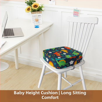 Детска седалка за хранене с повдигаща подпора, плат Canvas, пълнител спондж, стил карикатура