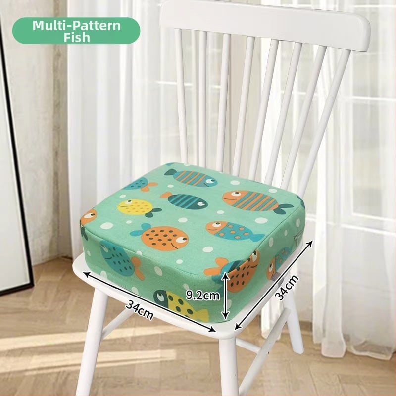 Детска седалка за хранене с повдигаща подпора, плат Canvas, пълнител спондж, стил карикатура