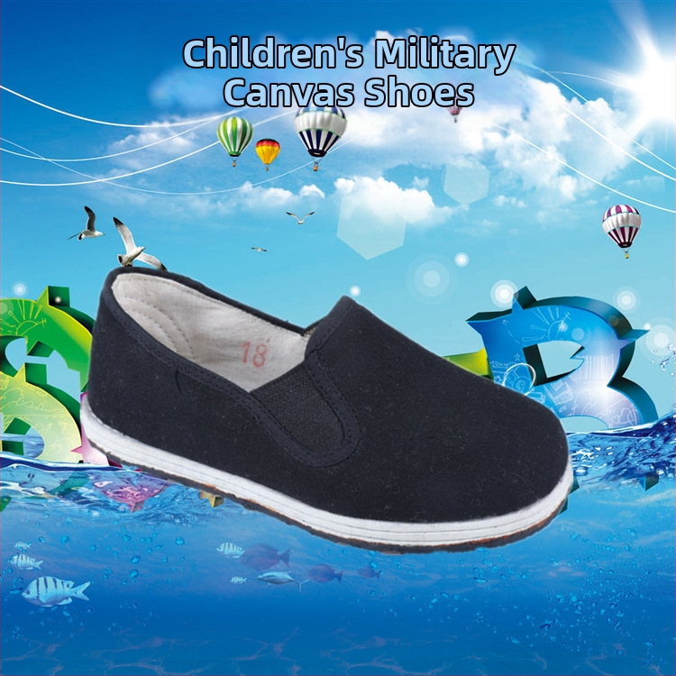 Detské textilné topánky s gumovou podrážkou, nízky vrš, elastická páska na zapínanie, bavlnená výstelka