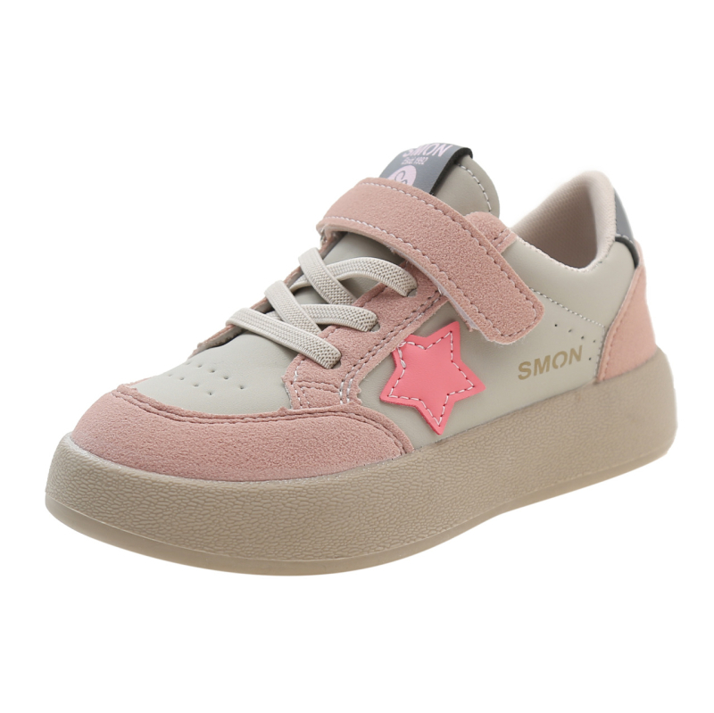 Dječje casual tenisice za djevojčice s platformom od kanvas materijala, ručno oslikan uzorak, Velcro zatvarač, niski gornji dio, gumeni đon, korejski stil