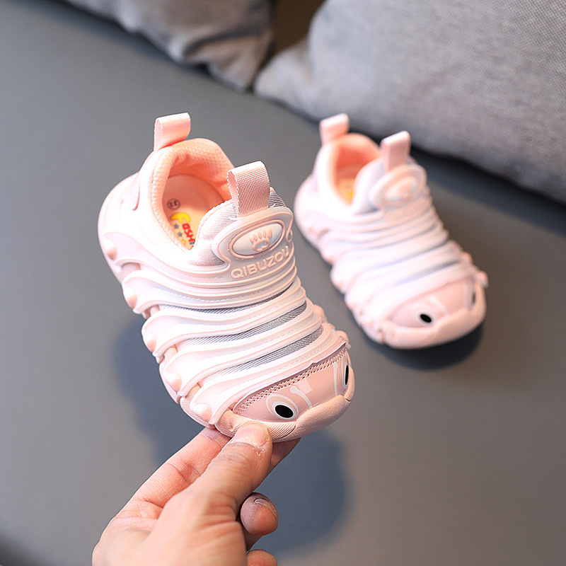 Dječje tenisice za trčanje s mekanom sole, lagane, mrežasti gornji dio, prugasti dizajn, unisex, motiv gusjenice, za djecu 1–6 godina