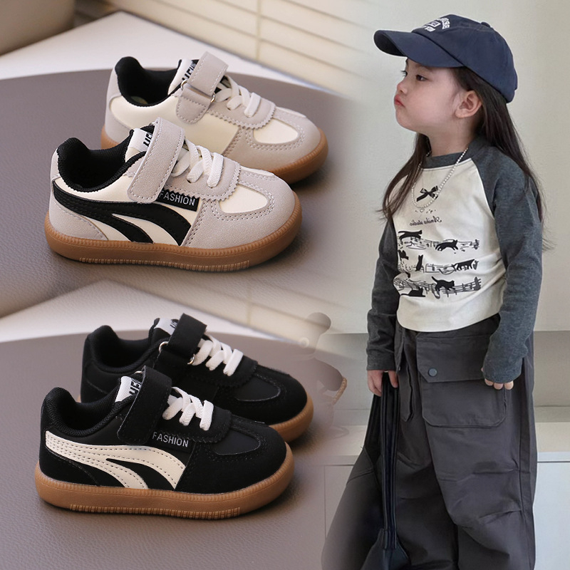 Unisex tenisice s tankim potplatom, Velcro zatvarač, umjetna PU gornja strana, potplat od goveđe kože, niski kroj, proljeće‑jesen