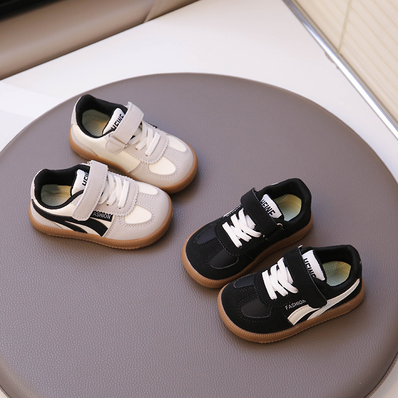 Unisex tenisice s tankim potplatom, Velcro zatvarač, umjetna PU gornja strana, potplat od goveđe kože, niski kroj, proljeće‑jesen