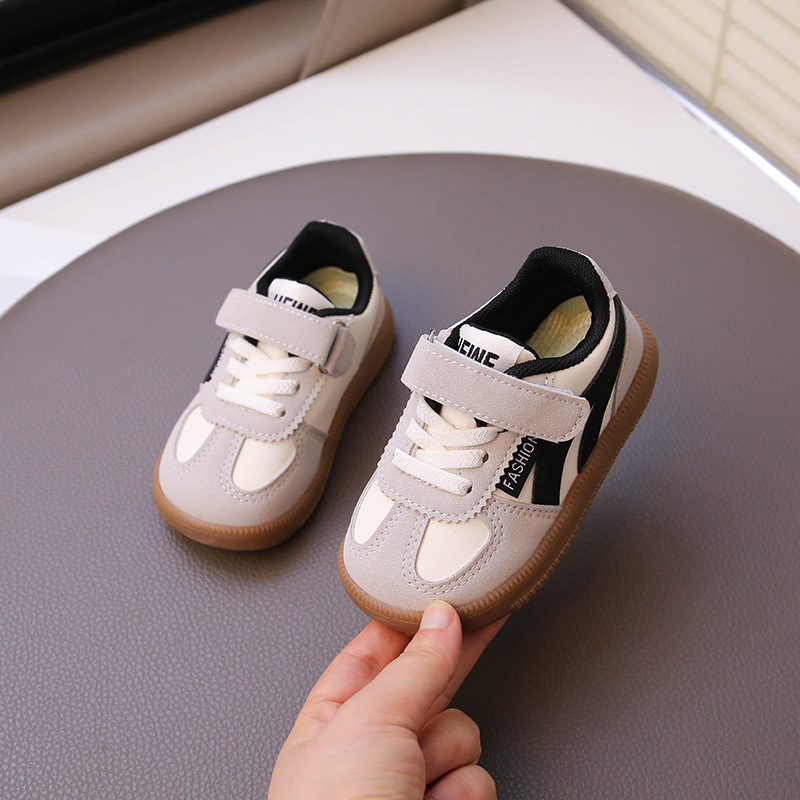 Unisex tenisice s tankim potplatom, Velcro zatvarač, umjetna PU gornja strana, potplat od goveđe kože, niski kroj, proljeće‑jesen