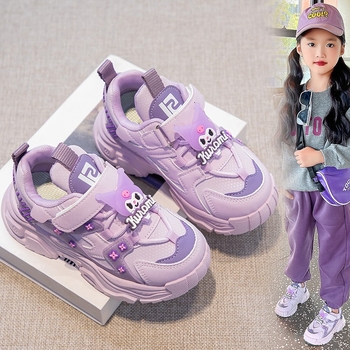 Dječje tenisice chunky stil dad shoes s flecom podstavom, lagane, prozračne, za zimu 2024, unisex