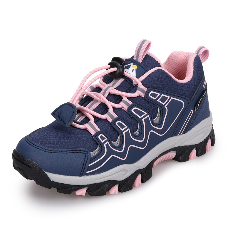 Pantofi de drumeție pentru copii – respirabili, ușori, antiderapante, durabili, unisex (Talpă: TPR; Partea superioară: Oxford material + piele Space; Închidere: bandă elastică)