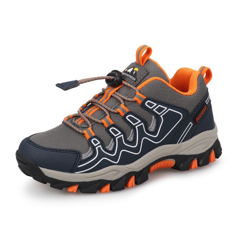 Pantofi de drumeție pentru copii – respirabili, ușori, antiderapante, durabili, unisex (Talpă: TPR; Partea superioară: Oxford material + piele Space; Închidere: bandă elastică)