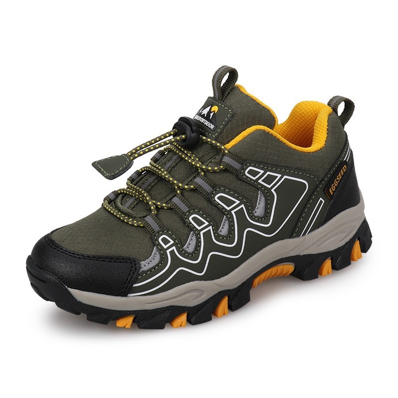 Pantofi de drumeție pentru copii – respirabili, ușori, antiderapante, durabili, unisex (Talpă: TPR; Partea superioară: Oxford material + piele Space; Închidere: bandă elastică)