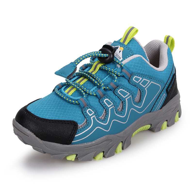 Pantofi de drumeție pentru copii – respirabili, ușori, antiderapante, durabili, unisex (Talpă: TPR; Partea superioară: Oxford material + piele Space; Închidere: bandă elastică)