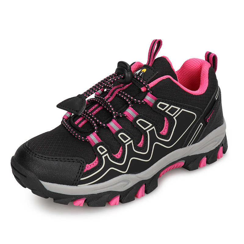 Pantofi de drumeție pentru copii – respirabili, ușori, antiderapante, durabili, unisex (Talpă: TPR; Partea superioară: Oxford material + piele Space; Închidere: bandă elastică)