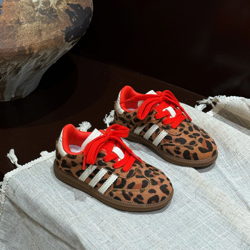 Dječje tenisice s leopard printom, Velcro zatvaranje, unisex, debela potplata, niski vrh, gumena potplata, protuklizne