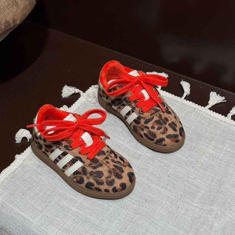 Dječje tenisice s leopard printom, Velcro zatvaranje, unisex, debela potplata, niski vrh, gumena potplata, protuklizne