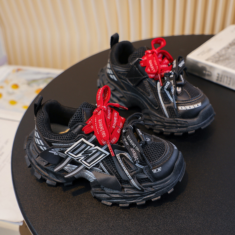 Detské bežecké topánky s vrchnou z umelej kože, gumovou podrážkou, protišmykové a odolné voči opotrebeniu, šnurovanie vpredu, pre všetky ročné obdobia, unisex, vek 7–16 rokov