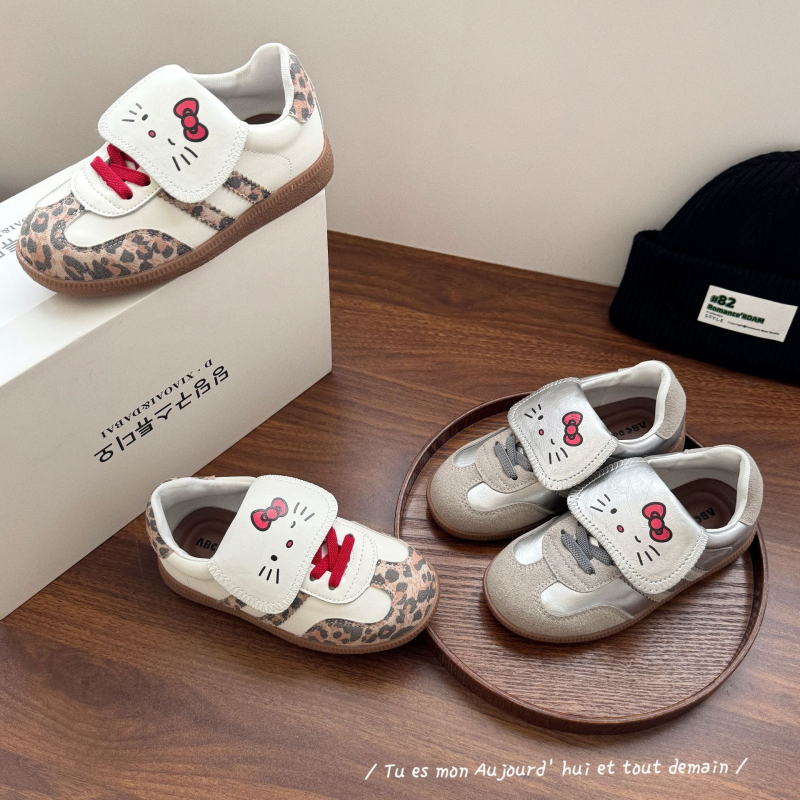 Dječje kožne slip-on tenisice za djevojčice, prozračne, leopard uzorak, 2026 proljeće-jesen