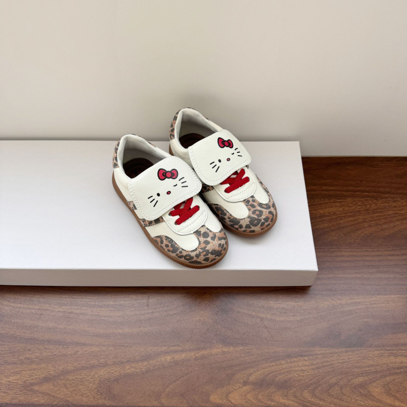 Dječje kožne slip-on tenisice za djevojčice, prozračne, leopard uzorak, 2026 proljeće-jesen
