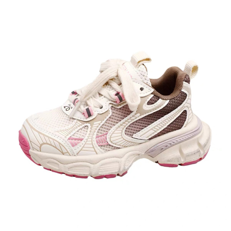 Pantofi pentru copii Dad Shoes – ușori, partea superioară din piele microfibră și plasă, închidere Velcro, talpă din cauciuc, primăvara 2025