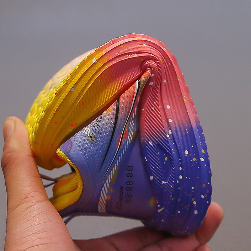 Pantofi de baschet pentru copii, unisex, partea superioară din plasă, talpă PVC, lansare toamnă 2025