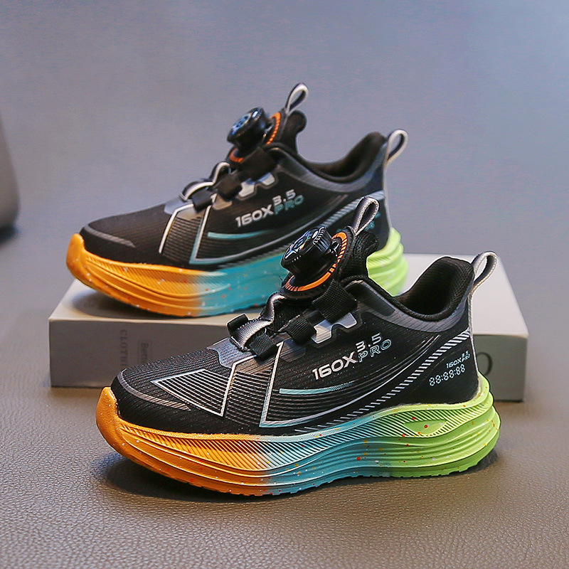 Pantofi de baschet pentru copii, unisex, partea superioară din plasă, talpă PVC, lansare toamnă 2025