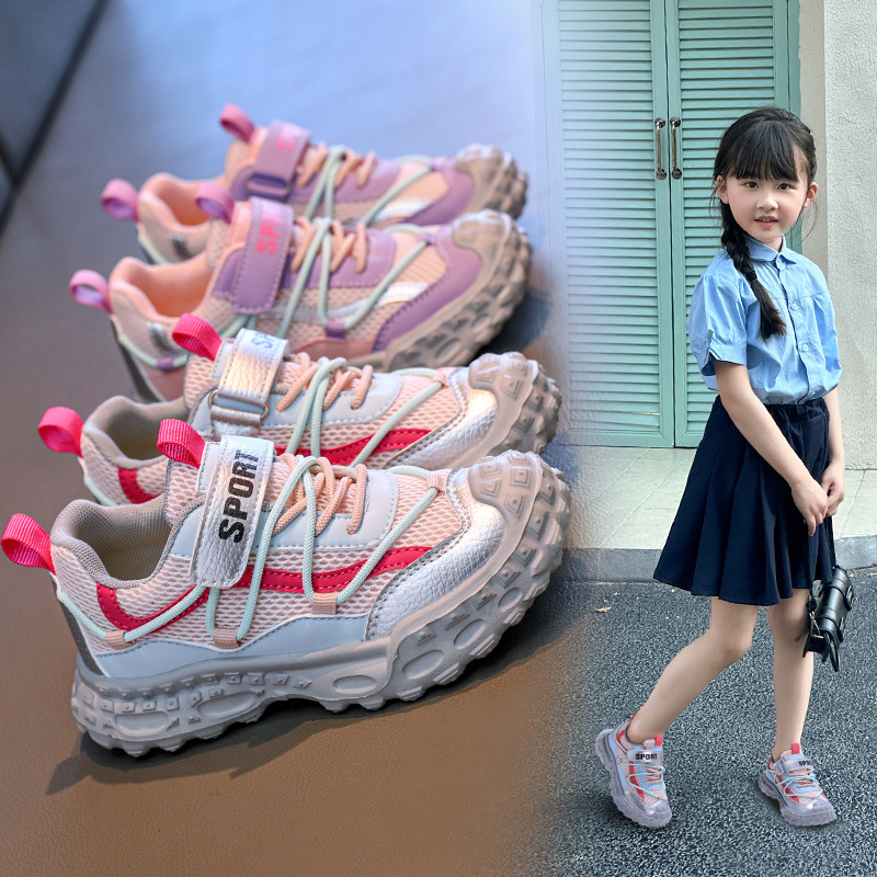 Dječje tenisice u stilu dad shoes, proljeće 2026, novi model, mrežasti gornji dio koji diše, mekana potplat, dječje sportske i casual tenisice, lagane za trčanje