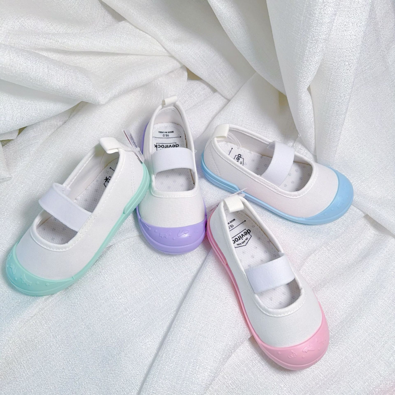 Unisex dječje unutarnje plesne cipele s Velcro kopčom, platneni gornji dio, plastična potplata, prozračne, protuklizne (platneni gornji dio; plastična potplata; Velcro; prozračne; protuklizne)