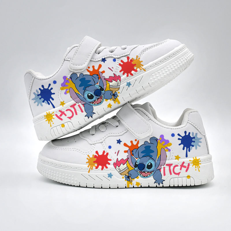 Detské tenisky s protišmykovou podrážkou, zapínanie na suchý zips, vrchný materiál: mikrovláknová koža, podrážka z TPR, nízky strih, karikatúrny vzor