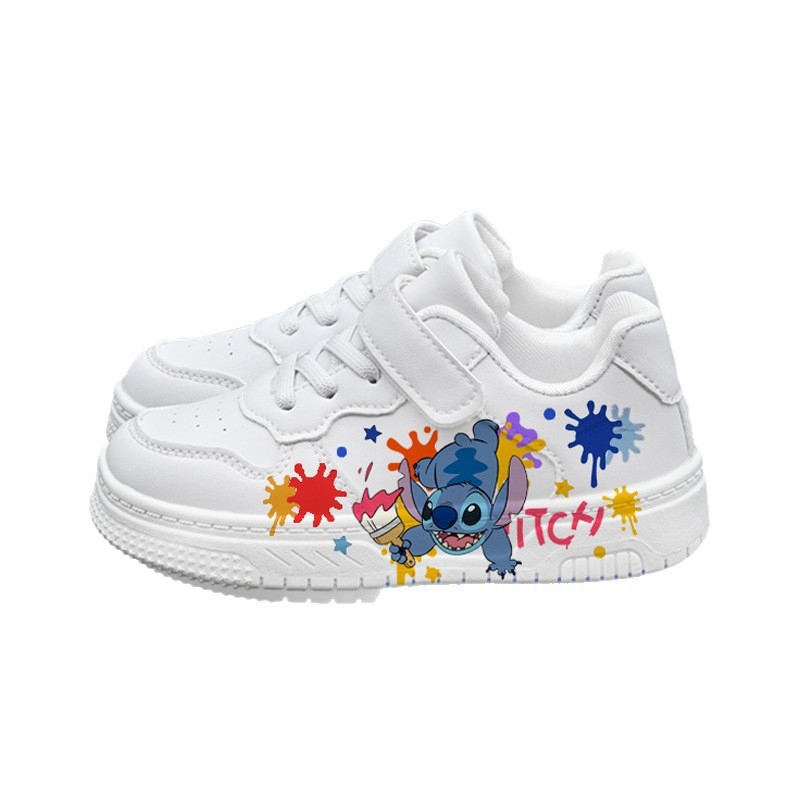 Detské tenisky s protišmykovou podrážkou, zapínanie na suchý zips, vrchný materiál: mikrovláknová koža, podrážka z TPR, nízky strih, karikatúrny vzor