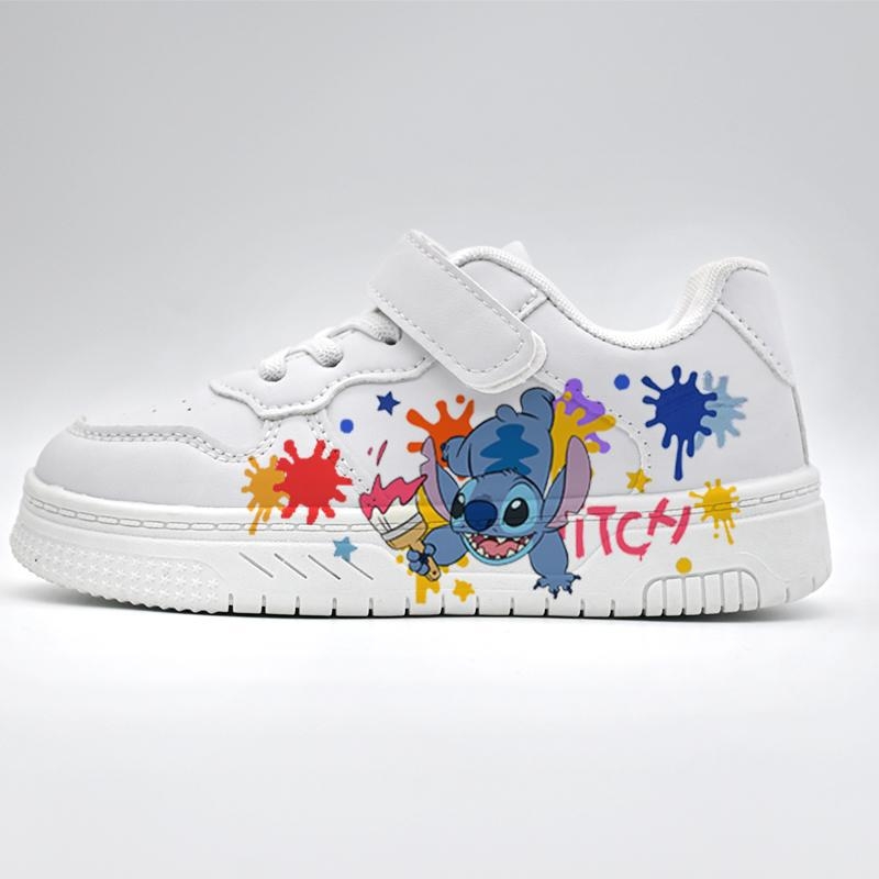 Detské tenisky s protišmykovou podrážkou, zapínanie na suchý zips, vrchný materiál: mikrovláknová koža, podrážka z TPR, nízky strih, karikatúrny vzor