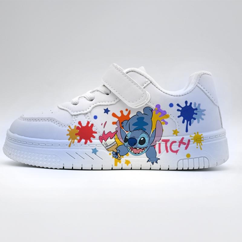 Detské tenisky s protišmykovou podrážkou, zapínanie na suchý zips, vrchný materiál: mikrovláknová koža, podrážka z TPR, nízky strih, karikatúrny vzor