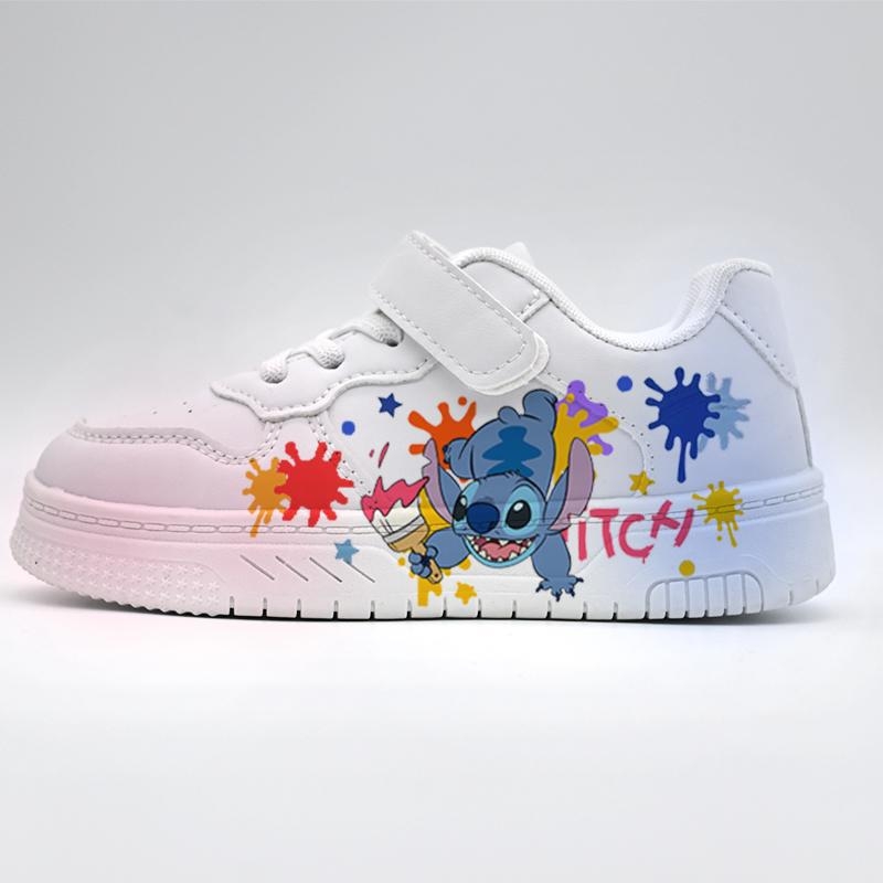 Detské tenisky s protišmykovou podrážkou, zapínanie na suchý zips, vrchný materiál: mikrovláknová koža, podrážka z TPR, nízky strih, karikatúrny vzor