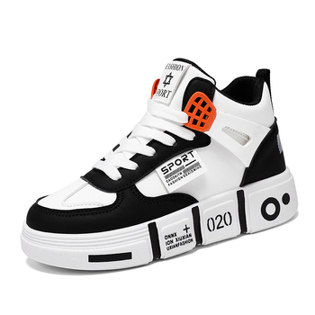 Detské vysoké tenisky s hrubšou podrážkou – syntetická koža, nepremokavé, gumová podrážka, sieťovinová podšívka, jesenn-zima