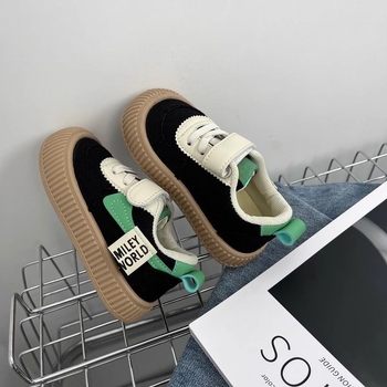 Jesenske dječje tenisice u korejskom stilu od platna sa Velcro kopčom, inspirirane japanskim školskim stilom, unisex, mekana potplata