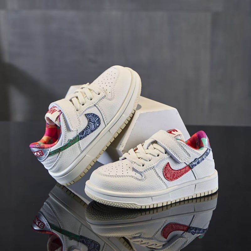 Детски спортни обувки с лепенка, микрофибърна кожа горна част, гумена подметка, нисък профил, цветово съчетание