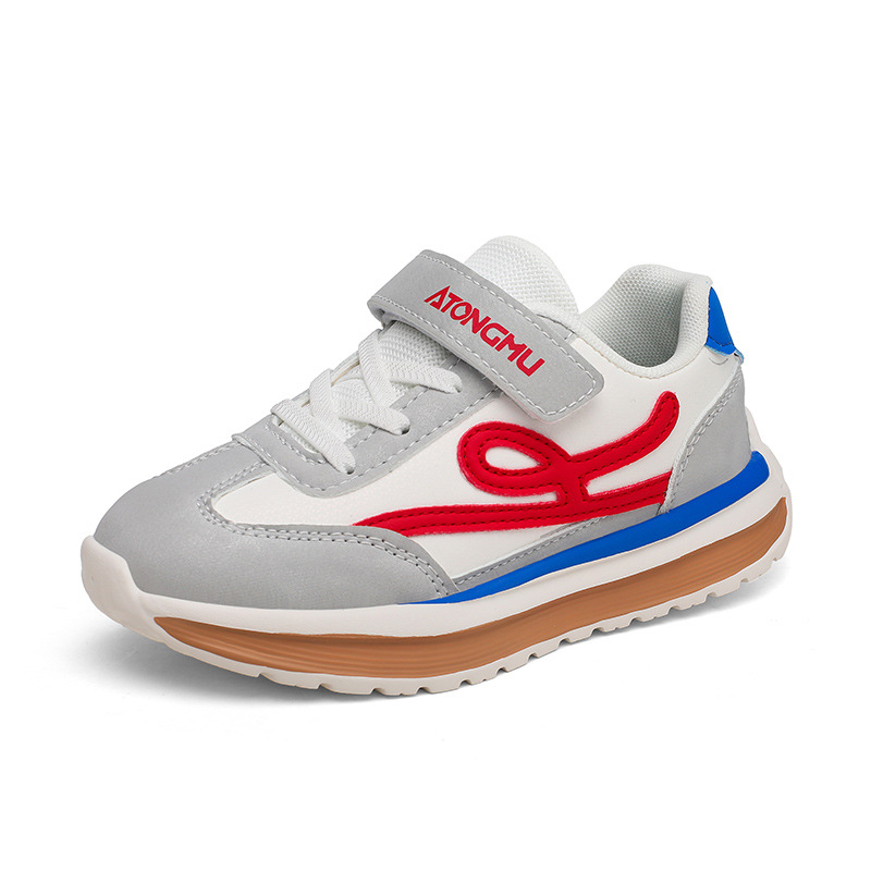 Dječje sportske i svakodnevne tenisice s gornjim dijelom od sintetičke kože i mreže, Velcro zatvarač, EVA potplat, unisex, za djecu 7–16 godina