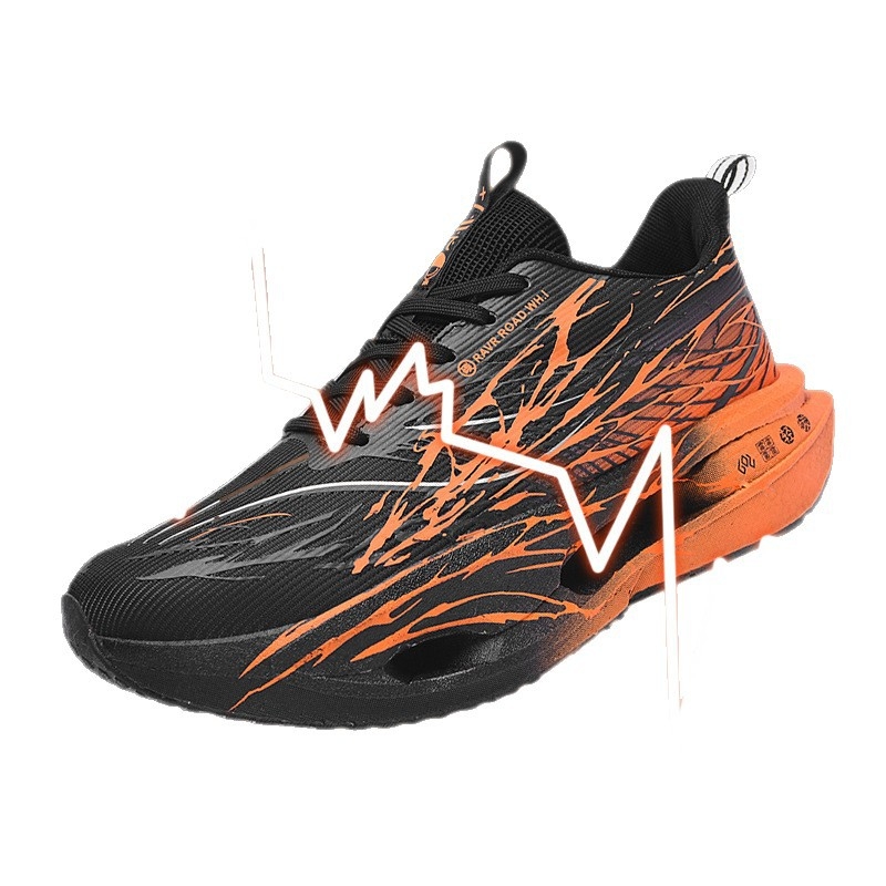 Dječje trkačke tenisice s karbonnom pločom i svjetlećim elementima, 6. generacija Heartbeat, udarna apsorpcija EVA-guma, gornji dio od tkiva, za uzrast 7–16, jesen 2025