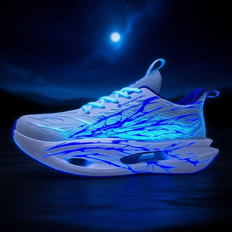 Dječje trkačke tenisice s karbonnom pločom i svjetlećim elementima, 6. generacija Heartbeat, udarna apsorpcija EVA-guma, gornji dio od tkiva, za uzrast 7–16, jesen 2025