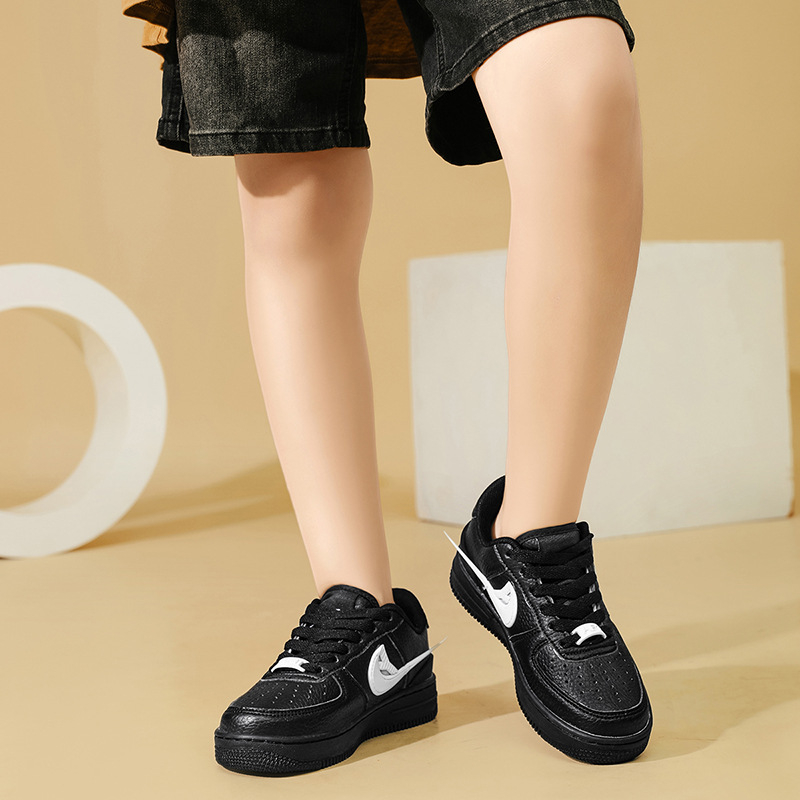 Dječje tenisice s debelim potplatom, kožni gornji dio, lagane, protuklizne, tekstilni ulošak