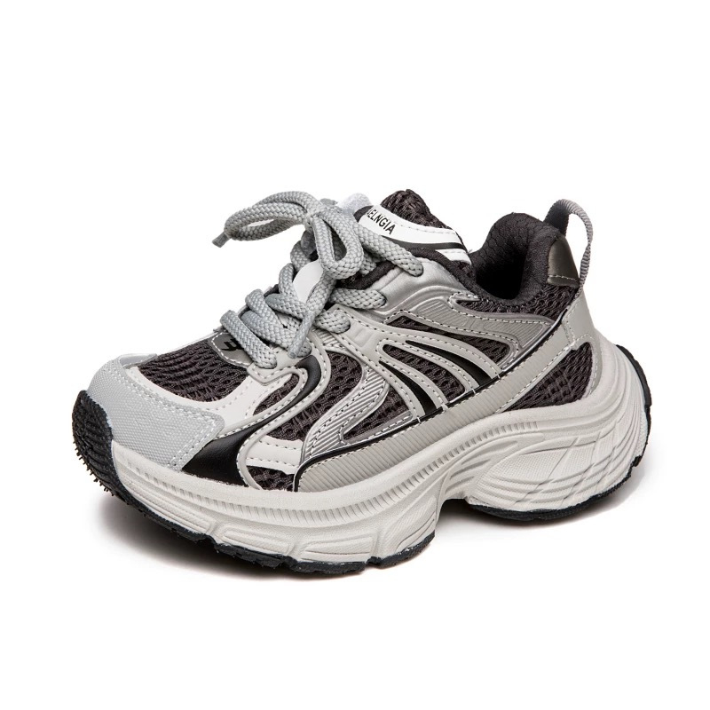 Dječje tenisice za trčanje, unisex, prozračni PU gornji dio, Velcro zatvarač, gumeni potplat