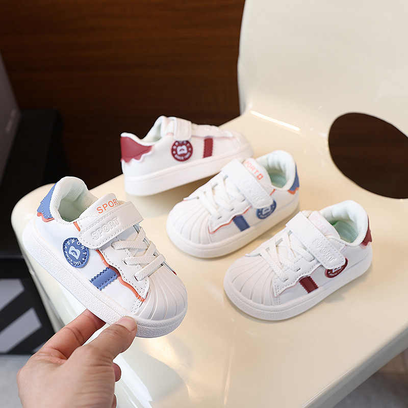 Dječje tenisice Shell Toe s Velcro kopčom, Forrest Gump stil, niski vrh, prozračne i vodootporne, za djecu, proljeće–jesen 2025