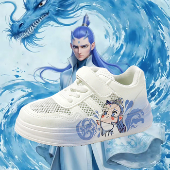 Detské tenisky s karikatúrnym vzorom, vrchný materiál z umelej kože, gumová podrážka, zapínanie na suchý zips, nízky strih