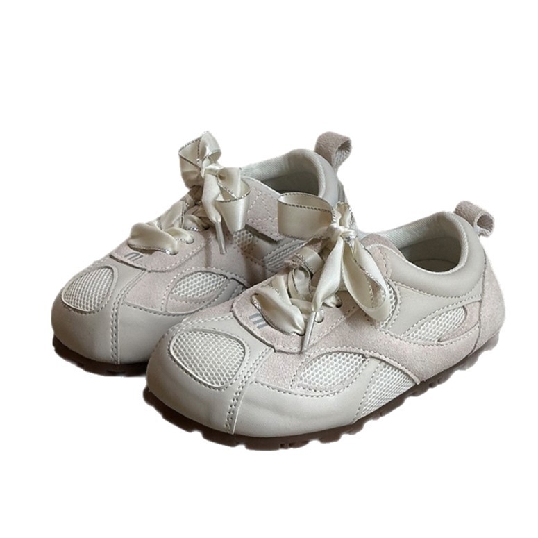 ASMmini Detské tenisky v kórejskom štýle s tenkou podrážkou, nízky vrch, zapínanie na suchý zips, vrchný materiál: mikrovláknová koža + sieťovina, gumová podrážka