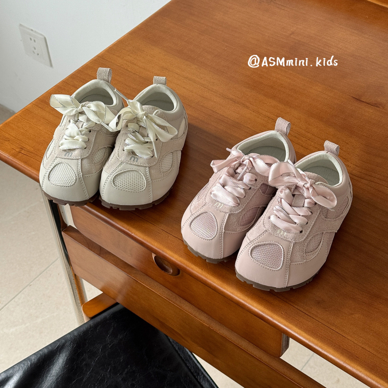 ASMmini Detské tenisky v kórejskom štýle s tenkou podrážkou, nízky vrch, zapínanie na suchý zips, vrchný materiál: mikrovláknová koža + sieťovina, gumová podrážka