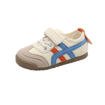 Detské plátenné tenisky s Velcro zatváraním, priedušné, protišmykové, nízky profil, bavlnená vložka