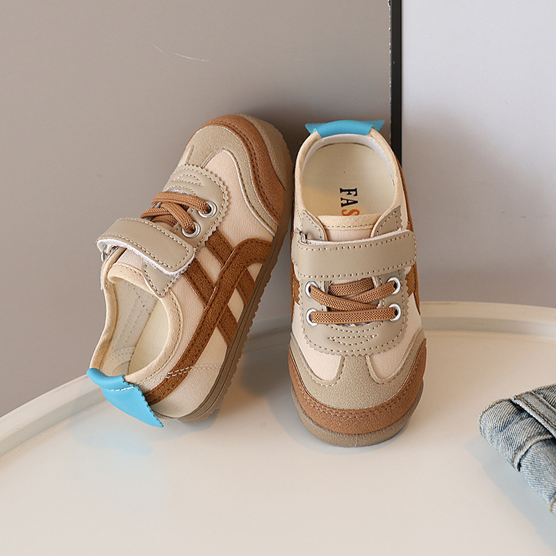 Detské plátenné tenisky s Velcro zatváraním, priedušné, protišmykové, nízky profil, bavlnená vložka