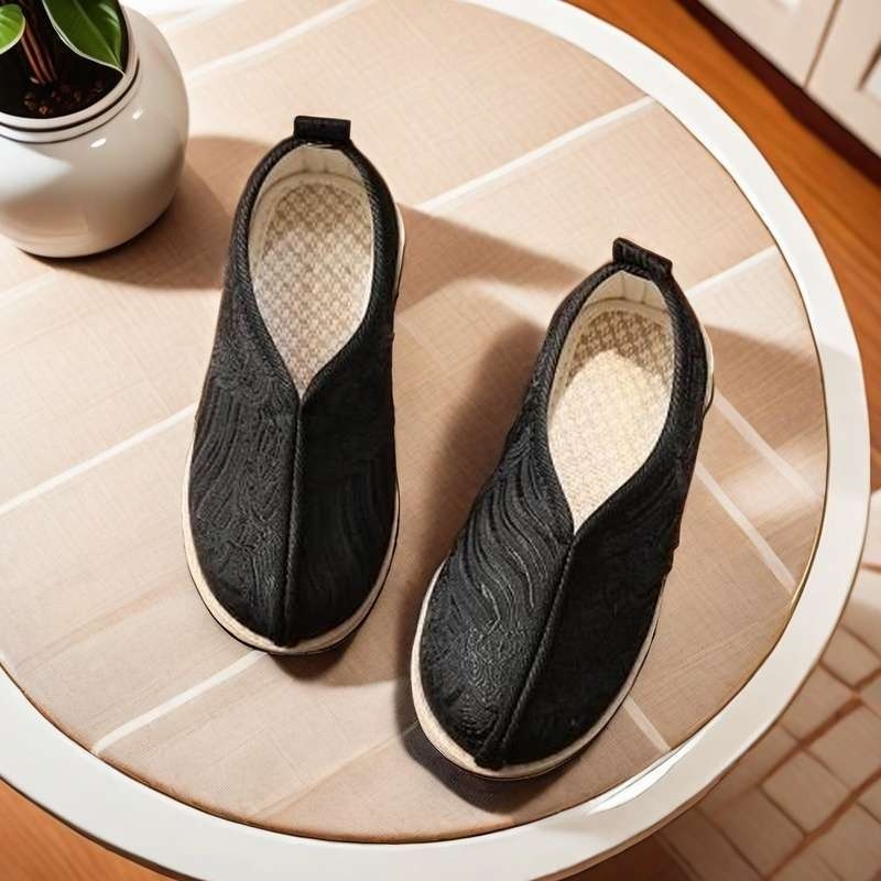 Pantofi Hanfu tradiționali chinezești pentru copii, încălțăminte de scenă brodată, din pânză, partea superioară din bumbac, înălțime medie, vară, pentru copii 1–3 ani